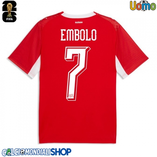 Maglie da calcio Svizzera Breel Embolo #7 Prima Maglia Mondiali 2026  Manica Corta